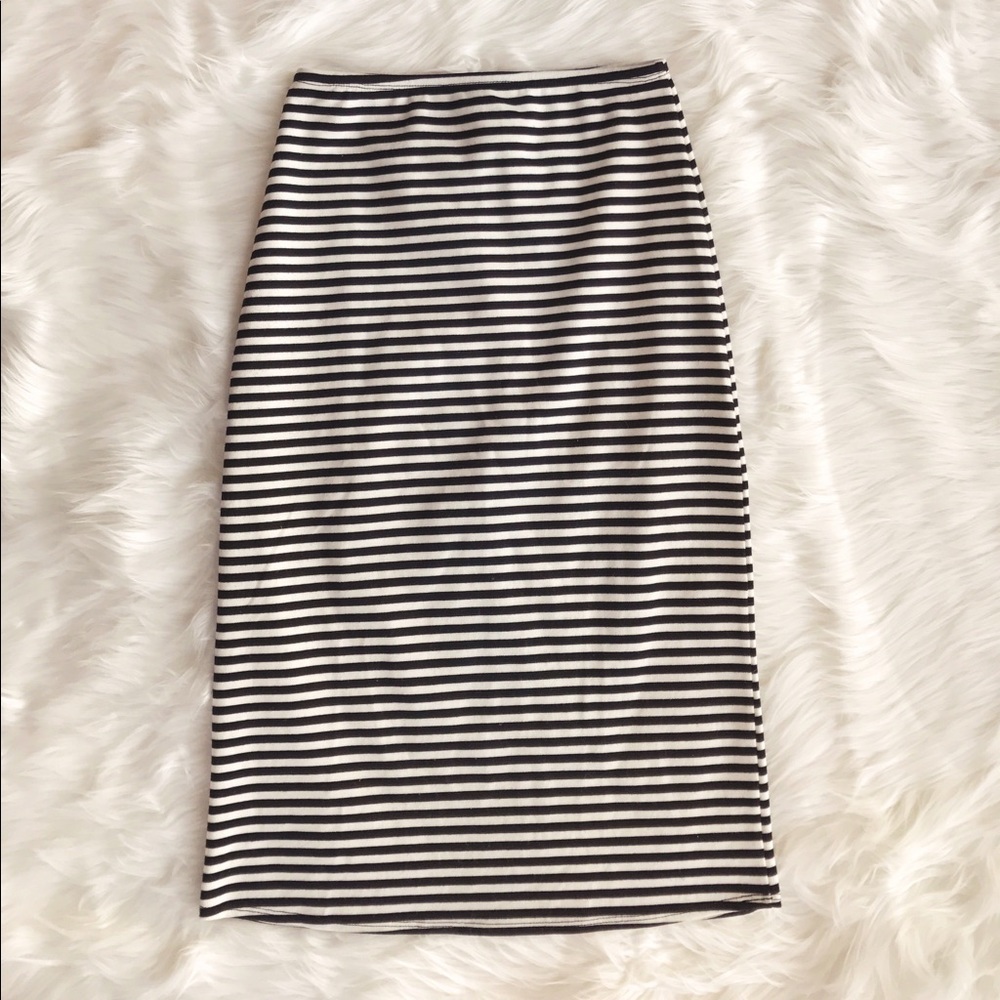 • Reformation • Striped Pencil Skirt